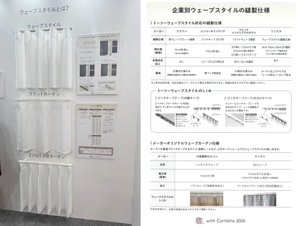 ウェーブスタイルの縫製仕様
